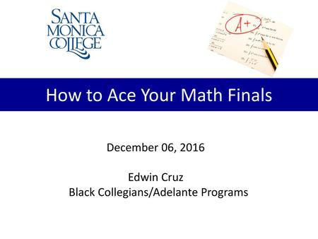 How to Ace Your Math Finals