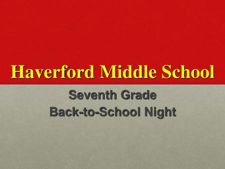 Haverford Middle School