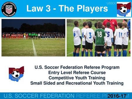 Law 3 - The Players U.S. Soccer Federation Referee Program