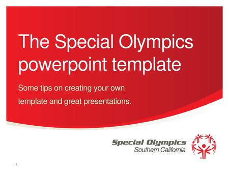 The Special Olympics powerpoint template