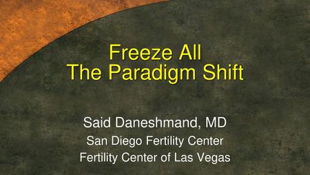 Freeze All The Paradigm Shift