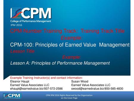 CPM-Number Training Track: Training Track Title Example: