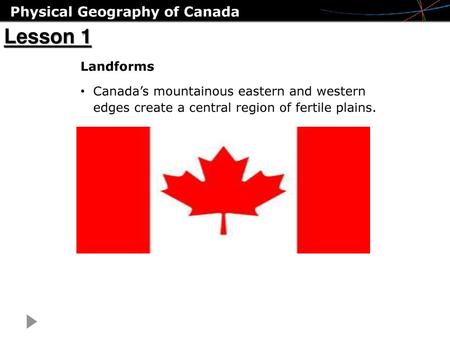 Lesson 1 Physical Geography of Canada Landforms