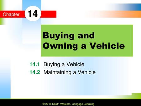 Buying and Owning a Vehicle
