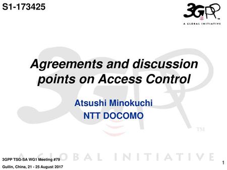 Agreements and discussion points on Access Control