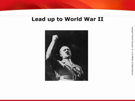 Lead up to World War II.