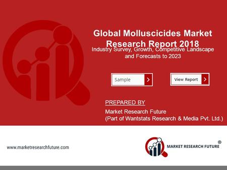 Global Molluscicides Market Research Report 2018 Industry Survey, Growth, Competitive Landscape and Forecasts to 2023 PREPARED BY Market Research Future.