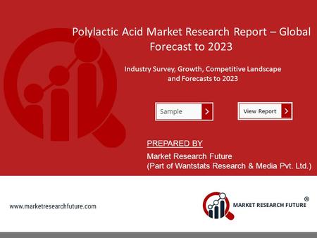 Polylactic Acid Market Research Report – Global Forecast to 2023 Industry Survey, Growth, Competitive Landscape and Forecasts to 2023 PREPARED BY Market.