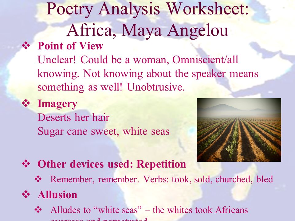 Maya Angelou Africa Poem Analysis 106