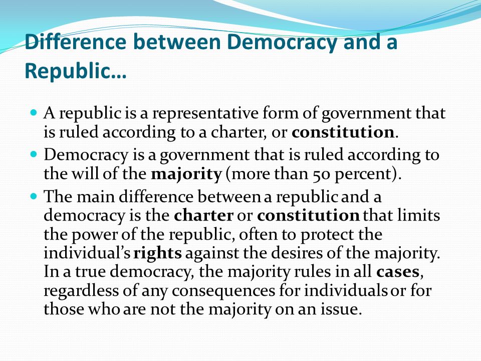 What Is a Republic vs a Democracy? Understanding the ...