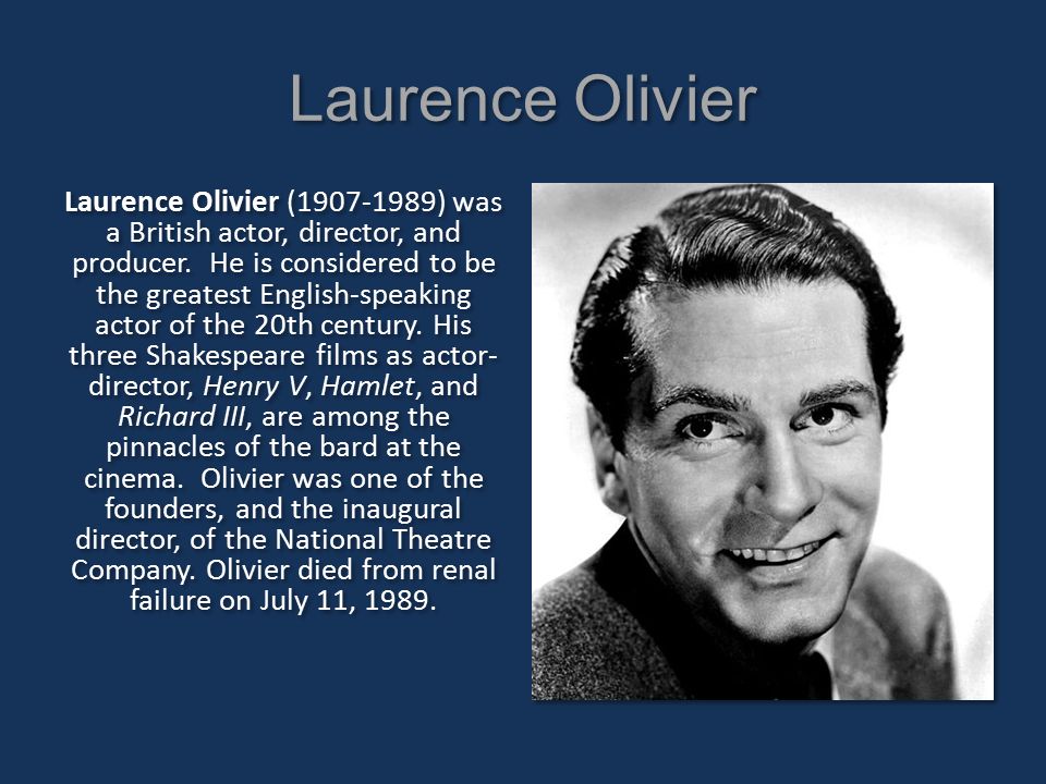 Image result for sir laurence olivier died