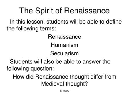 The Spirit of Renaissance