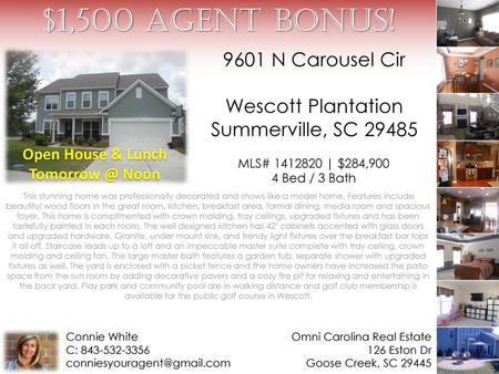 $1,500 Agent Bonus! 9601 N Carousel Cir Wescott Plantation