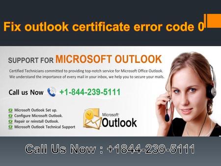 Fix outlook certificate error code 0