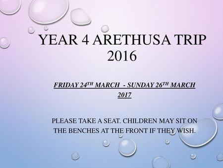 Friday 24th March - Sunday 26th March 2017