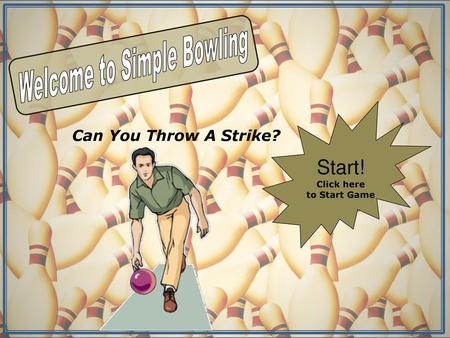 Welcome to Simple Bowling