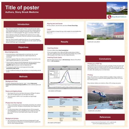 Title of poster Authors, Stony Brook Medicine Introduction Results