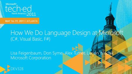 How We Do Language Design at Microsoft (C#, Visual Basic, F#)