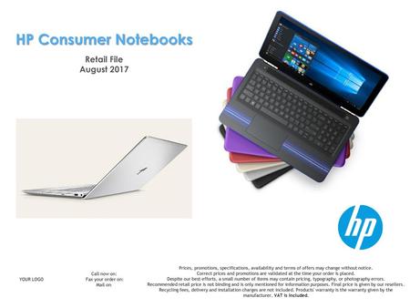 HP Consumer Notebooks Retail File August 2017