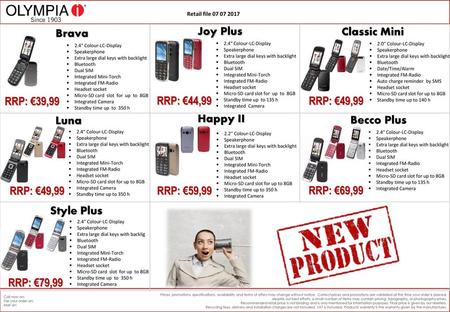 Brava Joy Plus Classic Mini RRP: €39,99 RRP: €44,99 RRP: €49,99 Luna