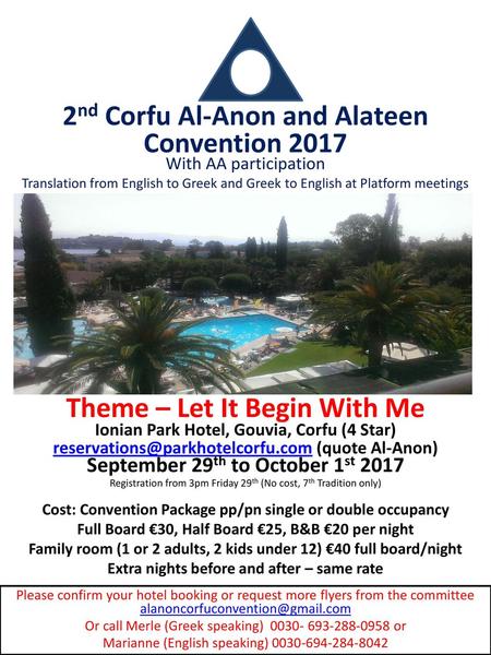 2nd Corfu Al-Anon and Alateen Convention 2017