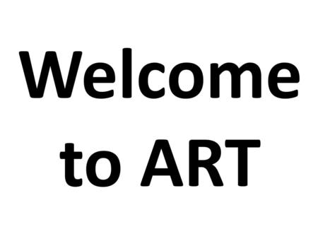 Welcome to ART.