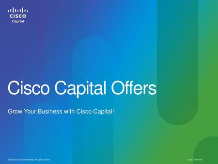 Grow Your Business with Cisco Capital!