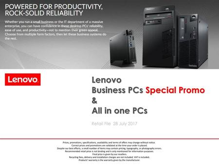 Business PCs Special Promo & All in one PCs