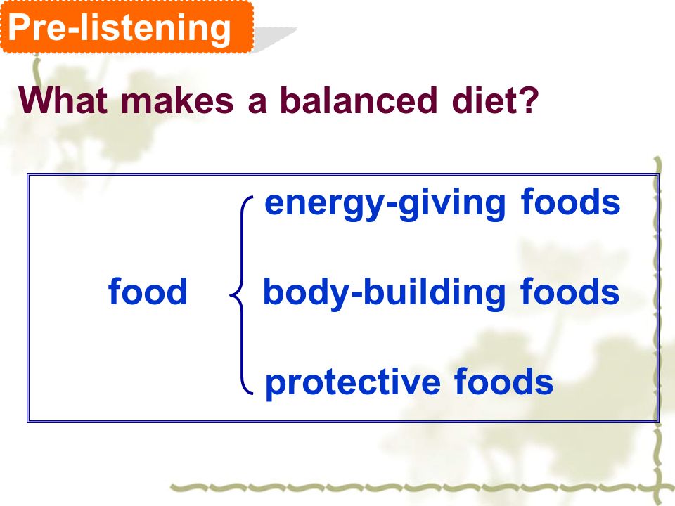 Energy Giving Foods Diet