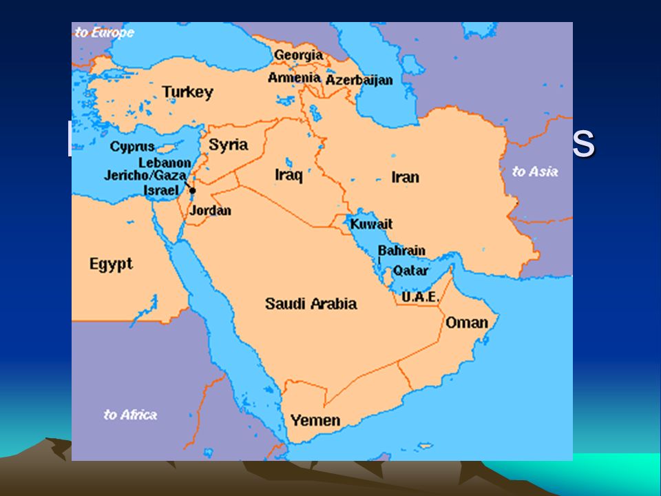 Physical Map Of Southwest Asia