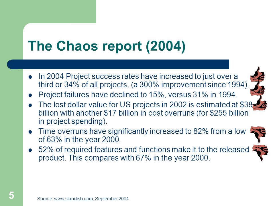 Standish Group Chaos Report 2006 Standish Group Chaos Report 2006