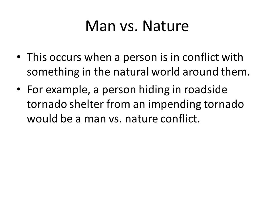 man vs nature conflict
