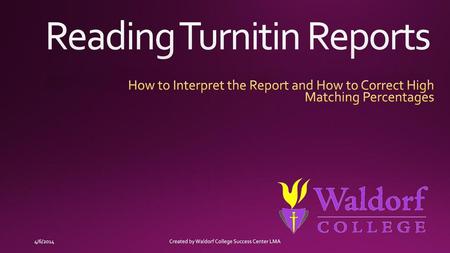 Reading Turnitin Reports