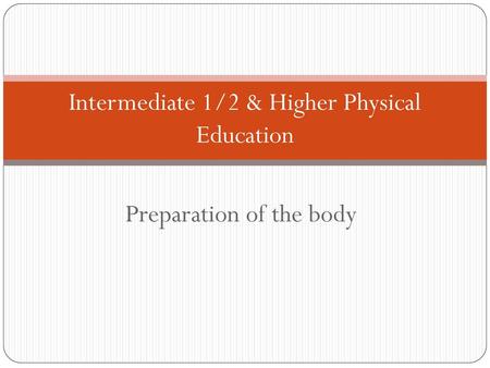 Intermediate 1/2 & Higher Physical Education