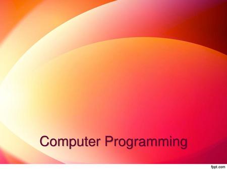 Computer Programming.