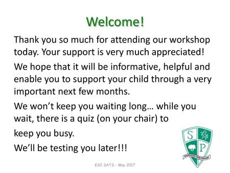 Welcome! Thank you so much for attending our workshop today. Your support is very much appreciated! We hope that it will be informative, helpful and enable.
