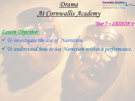 Drama At Cornwallis Academy
