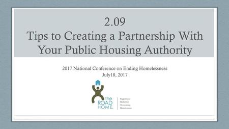 2.09 Tips to Creating a Partnership With Your Public Housing Authority