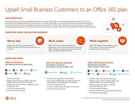 Upsell Small Business Customers to an Office 365 plan