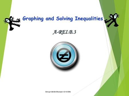 Graphing and Solving Inequalities