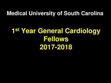 1st Year General Cardiology Fellows