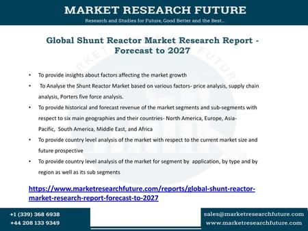 Global Shunt Reactor Market Research Report - Forecast to 2027