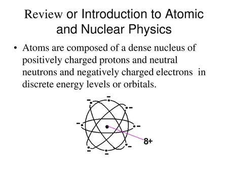 Review or Introduction to Atomic and Nuclear Physics