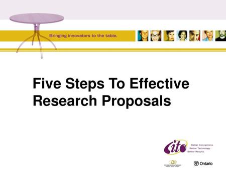 Five Steps To Effective Research Proposals