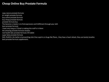 Cheap Online Buy Prostate Formula