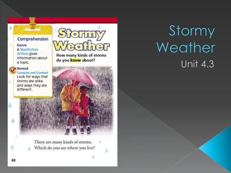 Stormy Weather Unit 4.3.