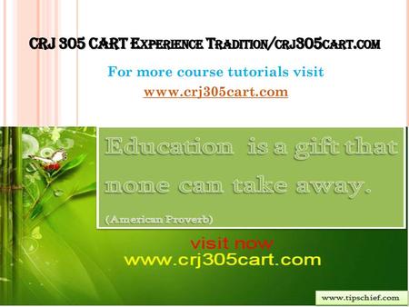 CRJ 305 CART Experience Tradition/crj305cart.com