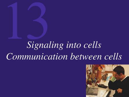 Signaling into cells Communication between cells