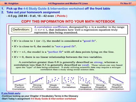 COPY THIS INFORMATION INTO YOUR MATH NOTEBOOK
