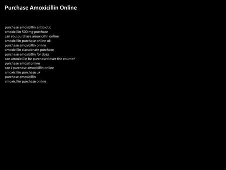 Purchase Amoxicillin Online